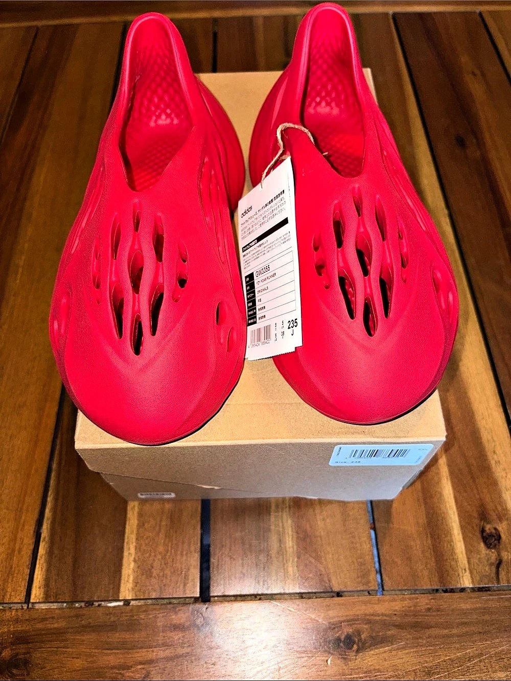 Adidas Yeezy Foam RNNR Vermilion Foam Runner Red US 5